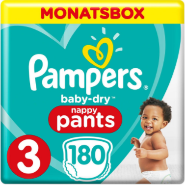 Pampers - Baby Dry Pants - Monatsbox mit 180 Windelpants - Größe 3 